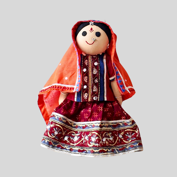 KOKILA BEN - Traditional Gujarati Handmade Fabric Doll