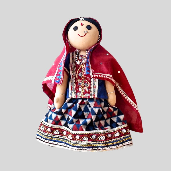 KOKILA BEN - Traditional Gujarati Handmade Fabric Doll