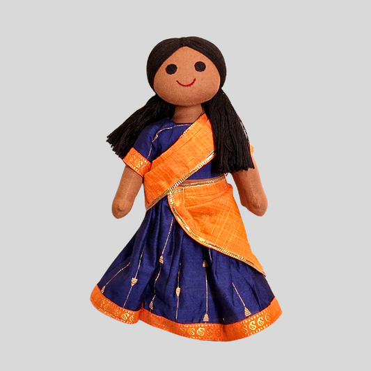 Meenu – (ready to wear Half-Saree) Your Child's stylish best friend Handmade fabric Doll