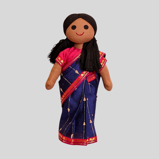 Meenu – (ready to wear Saree) Your Child's Favourite Companion Handmade fabric Doll