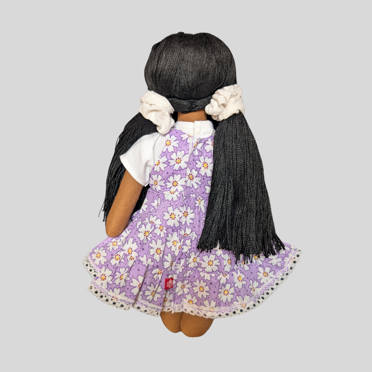 MEENU (Summer Frock) – Long Hair Dress-Up Doll for Styling & Imaginative Play (Handmade Fabric Doll)
