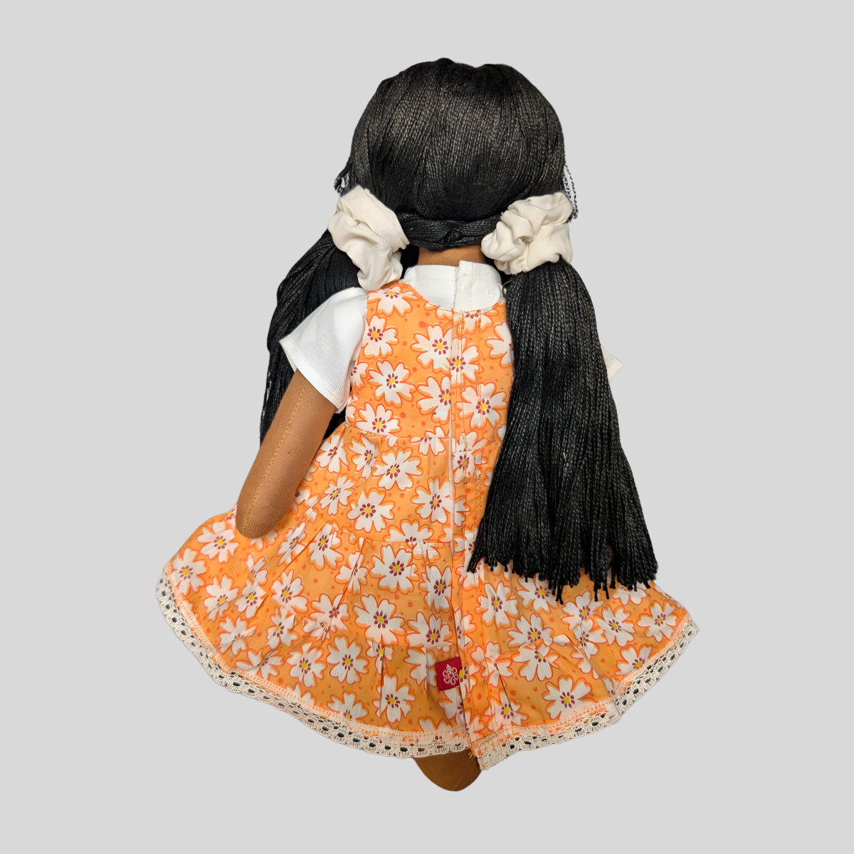 MEENU (Summer Frock) – Long Hair Dress-Up Doll for Styling & Imaginative Play (Handmade Fabric Doll)