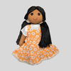 MEENU (Summer Frock) – Long Hair Dress-Up Doll for Styling & Imaginative Play (Handmade Fabric Doll)