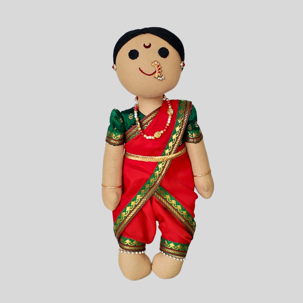 Urmila (Nauvari) - Traditional Maharashtrian Handmade Fabric Doll