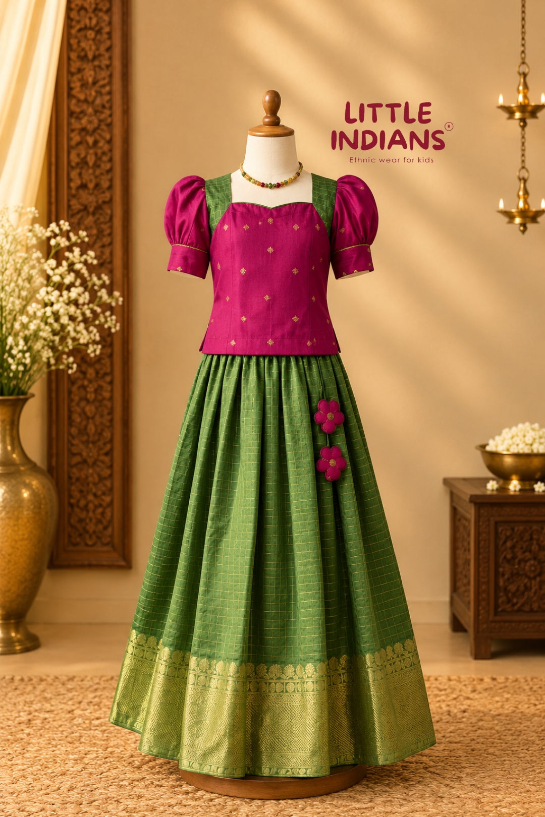 Magenta/pink meets green!