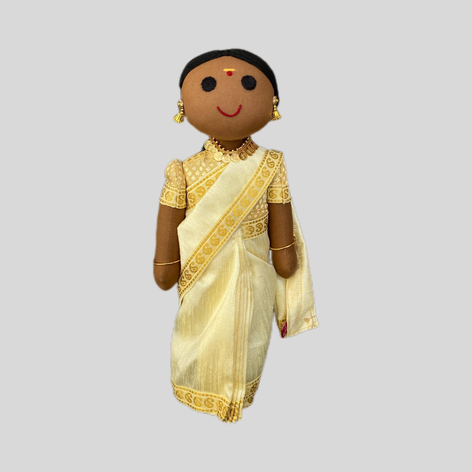 OMANA (Kasavu) - Traditional Kerala Handmade Fabric Doll