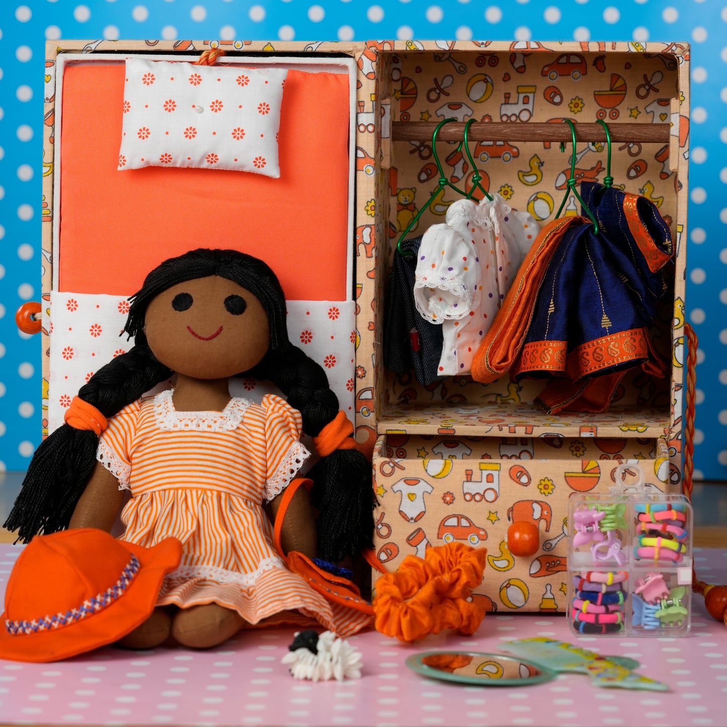 Meenu's Trunk- Doll wardrobe & Play set