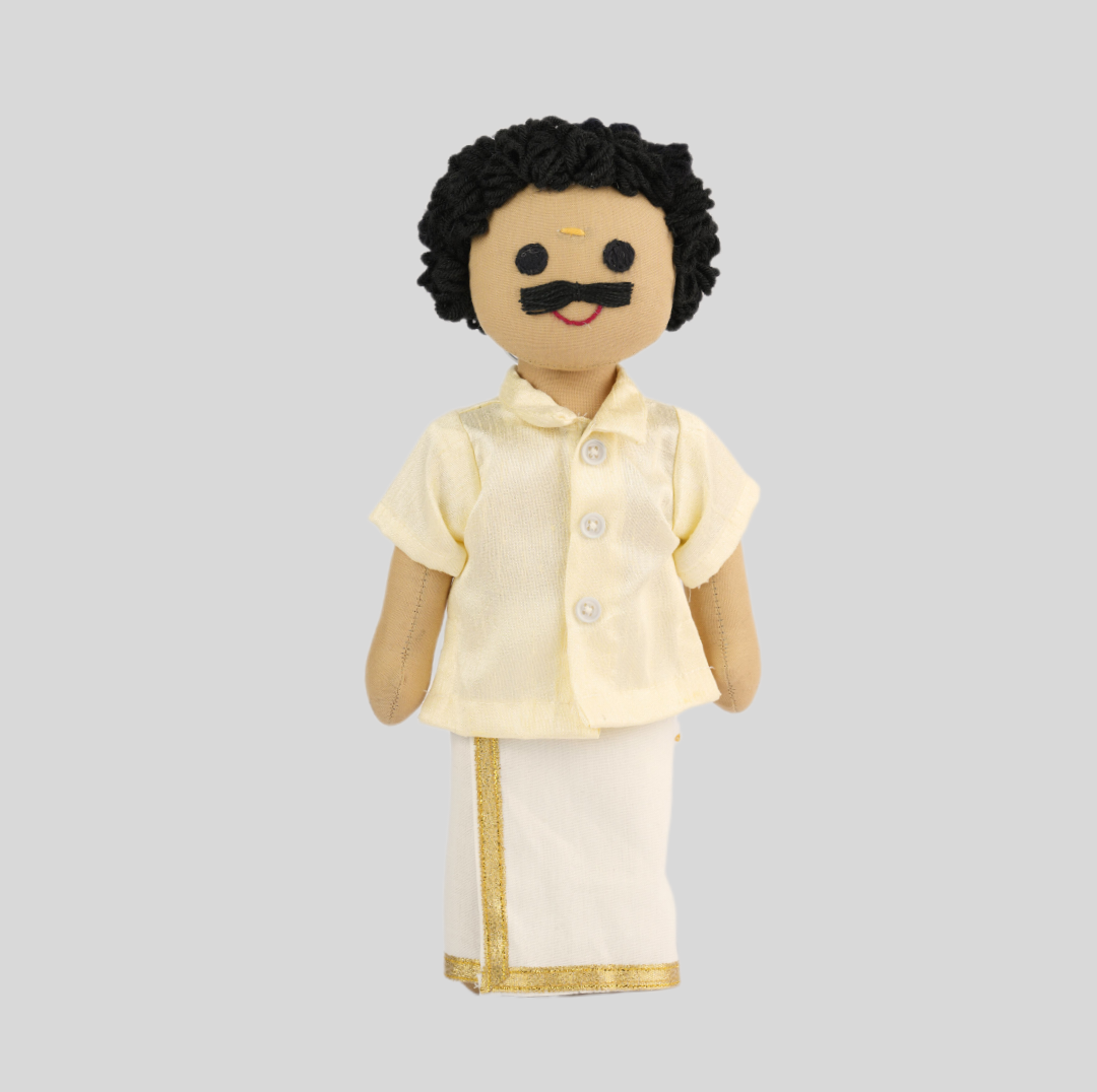 LALETTAN (Mundu) - Traditional Kerala handmade fabric doll