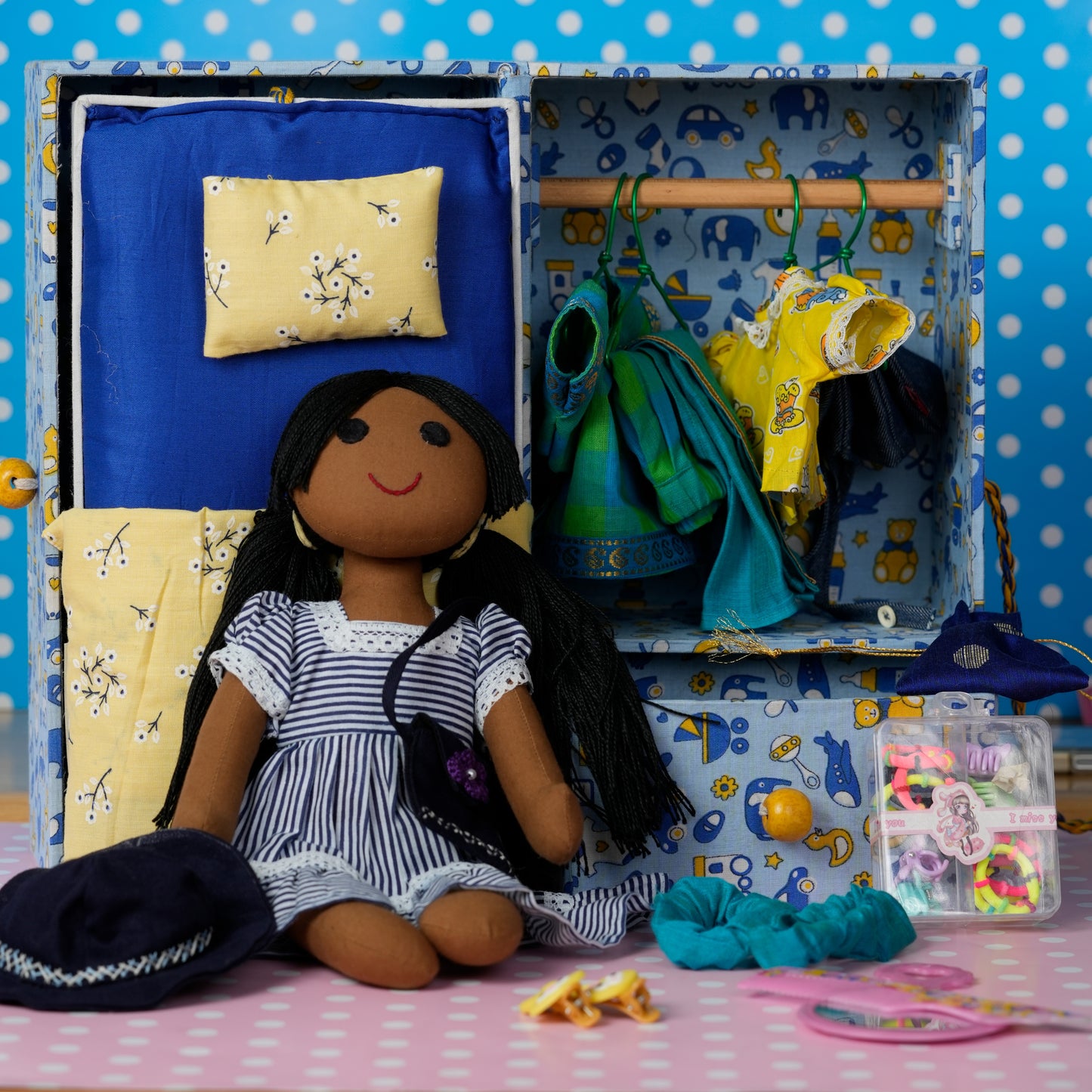Meenu's Trunk- Doll wardrobe & Play set